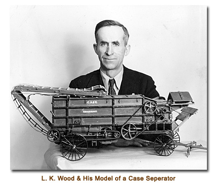 L. K. Wood with model of a Case Seperator