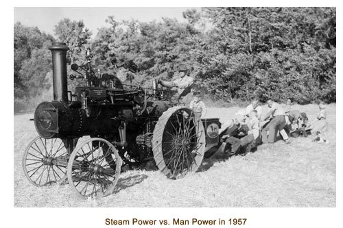 Steam Power vs. Man Power in 1957