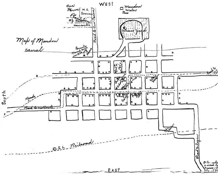 1916 Map of Mendon, Utah