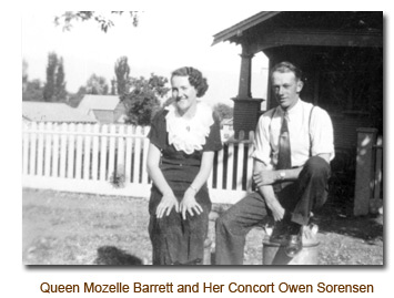 Mendon May Queen, Mozelle Barrett and Her Consort, Owen Sorensen.
