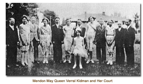 Mendon May Queen Verrel Kidman and Her Court.