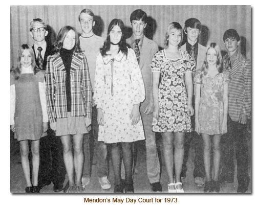 1973 Mendon May Day, Queen's Court